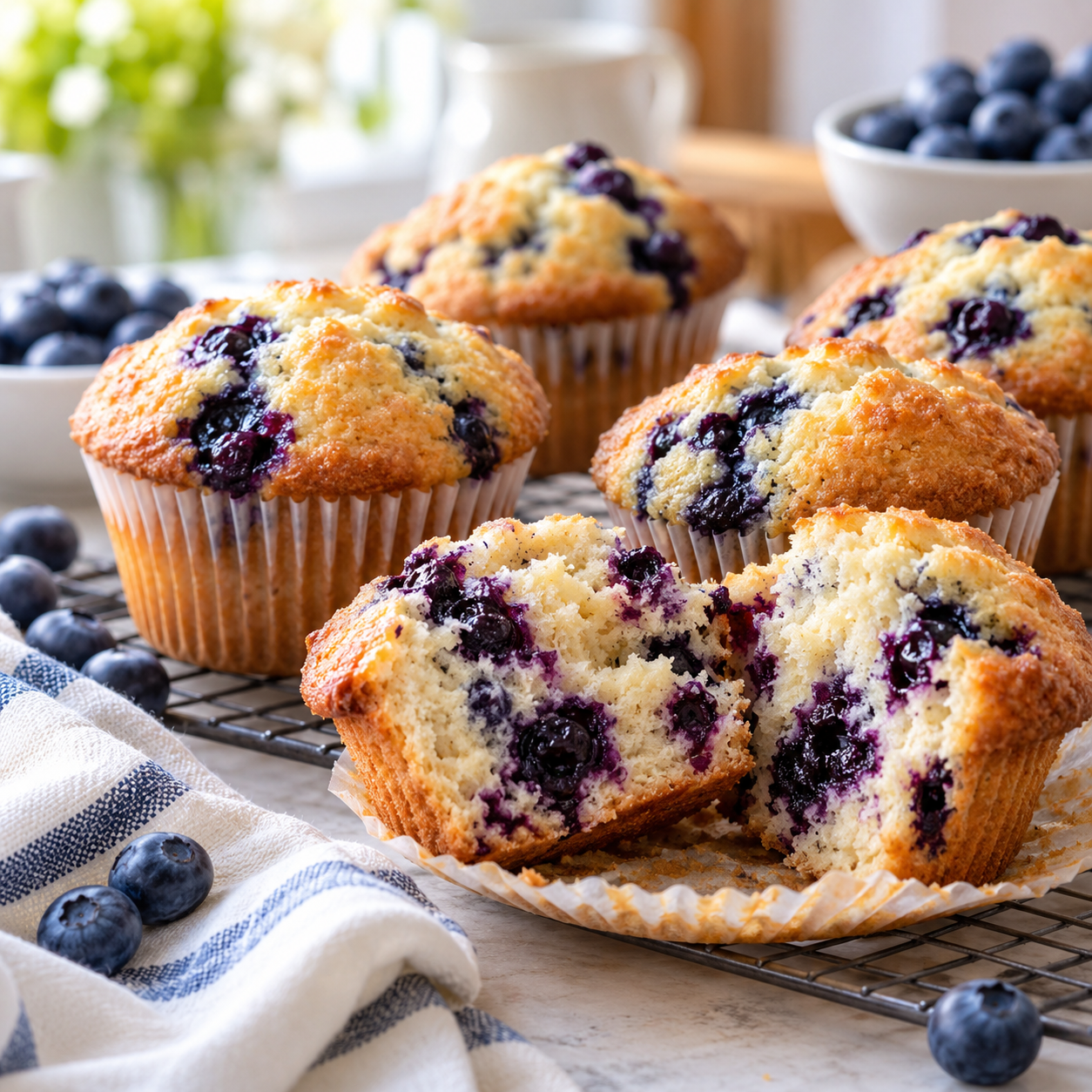 Aztec-Inspired Blueberry Corn Muffins